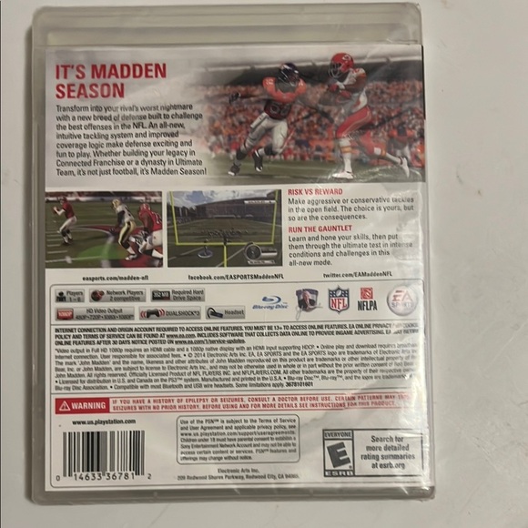 Red and Blue Madden NFL 15 PS3 Game new. Unopened. - Picture 2 of 2
